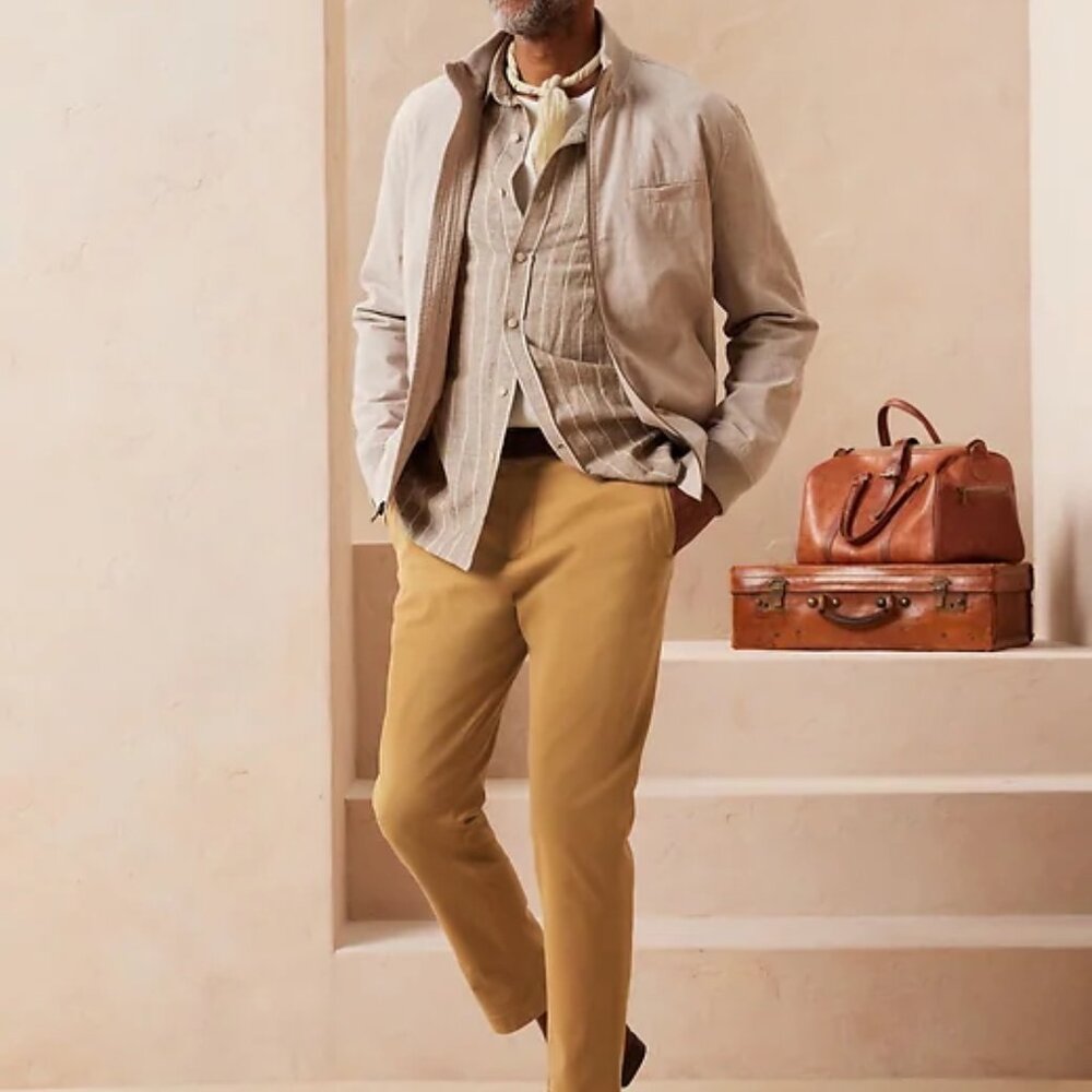 Banana Republic Factory Grayson Slim Tapered Fit Chinos Honeycomb